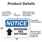 Signmission Restrooms This Way Please (Up Arrow), 14 in W x Rectangle, Aluminum OS-2PACK-NS-A-1014-L-18100 - alternate 3